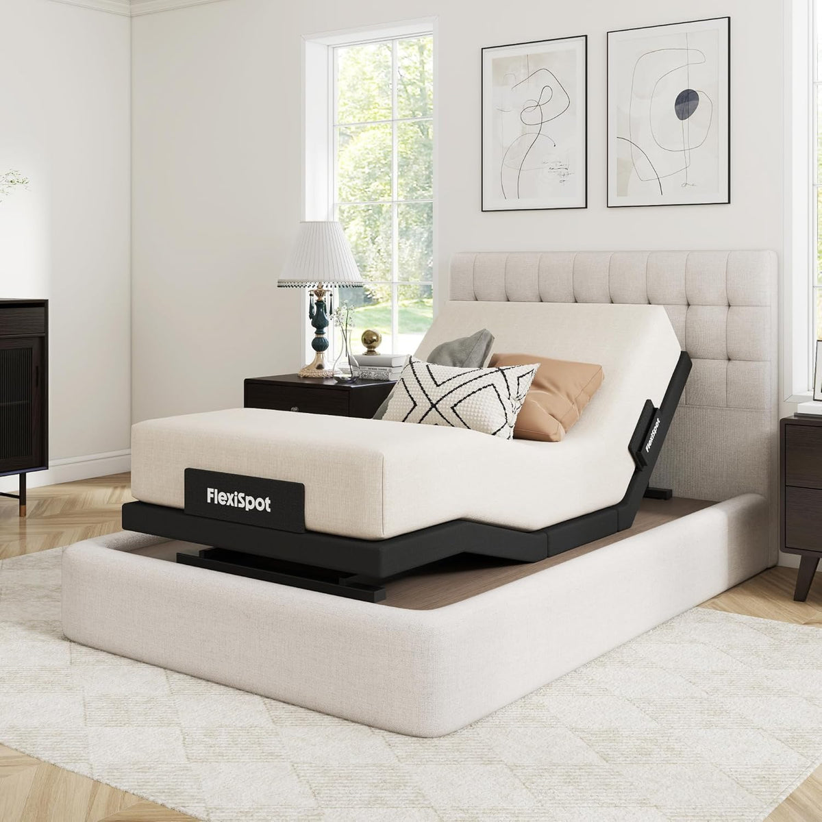 flexispot twin xl adjustable bed base with massage, main product view