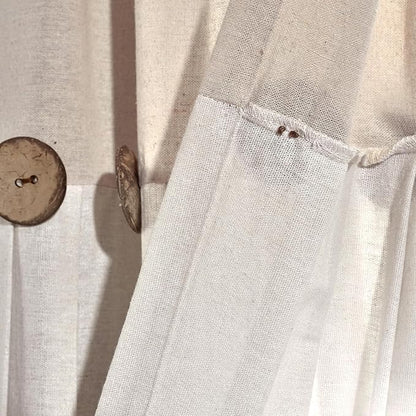 Lush Decor Linen Button Window Curtain Panel, Linen - Image 5