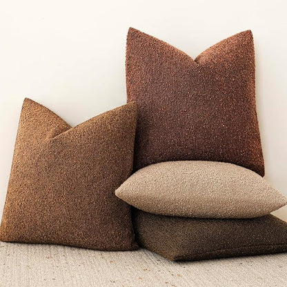 Foindtower Decorative Textured Boucle Throw Pillow Covers Accent Solid Pillow - Image 6