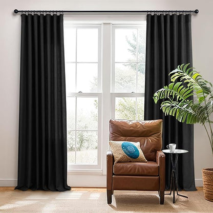 Black Long Drapes 108 Inch Length - Image 6