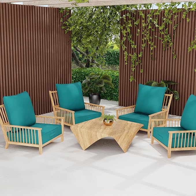 Outdoor Olefin Water-Resistant Deep Seat Cushion Set, Thickened Sofa Chair Pad - Image 8