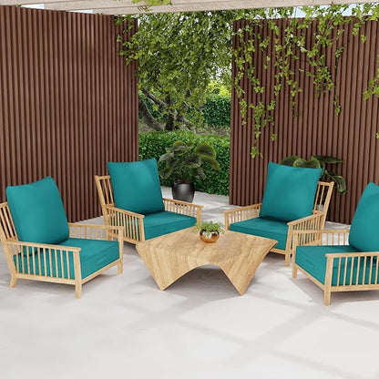 Outdoor Olefin Water-Resistant Deep Seat Cushion Set, Thickened Sofa Chair Pad - Image 8