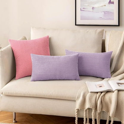 MIULEE Winter Pack of 2 Corduroy Pillow Covers Soft Soild Cushion Cases - Image 8