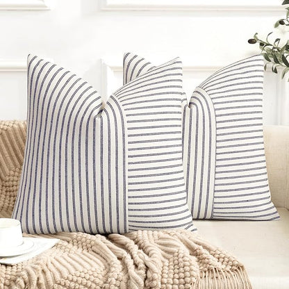 YCOLL Farmhouse Pillow Covers 22x22, Modern Accent Throw Pillow Covers Set of 2 by PillowCoversExpert