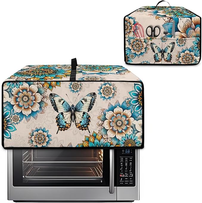 Microwave Oven Dust Cover Waterproof Polyester-Linen Fabric Microwave Oven - Image 2