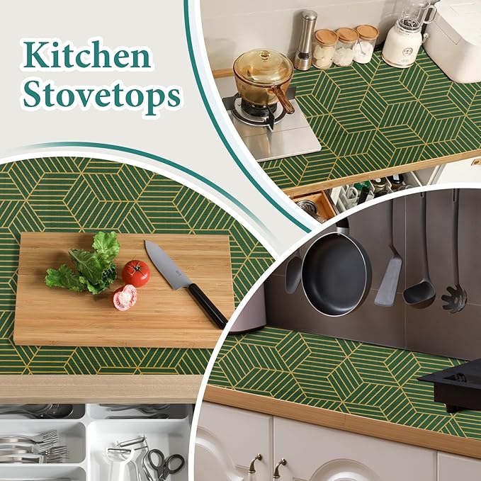 Shelf Liners for Kitchen Cabinets 17.5in x 30FT, Non Adhesive Cabinet Liner - Image 6