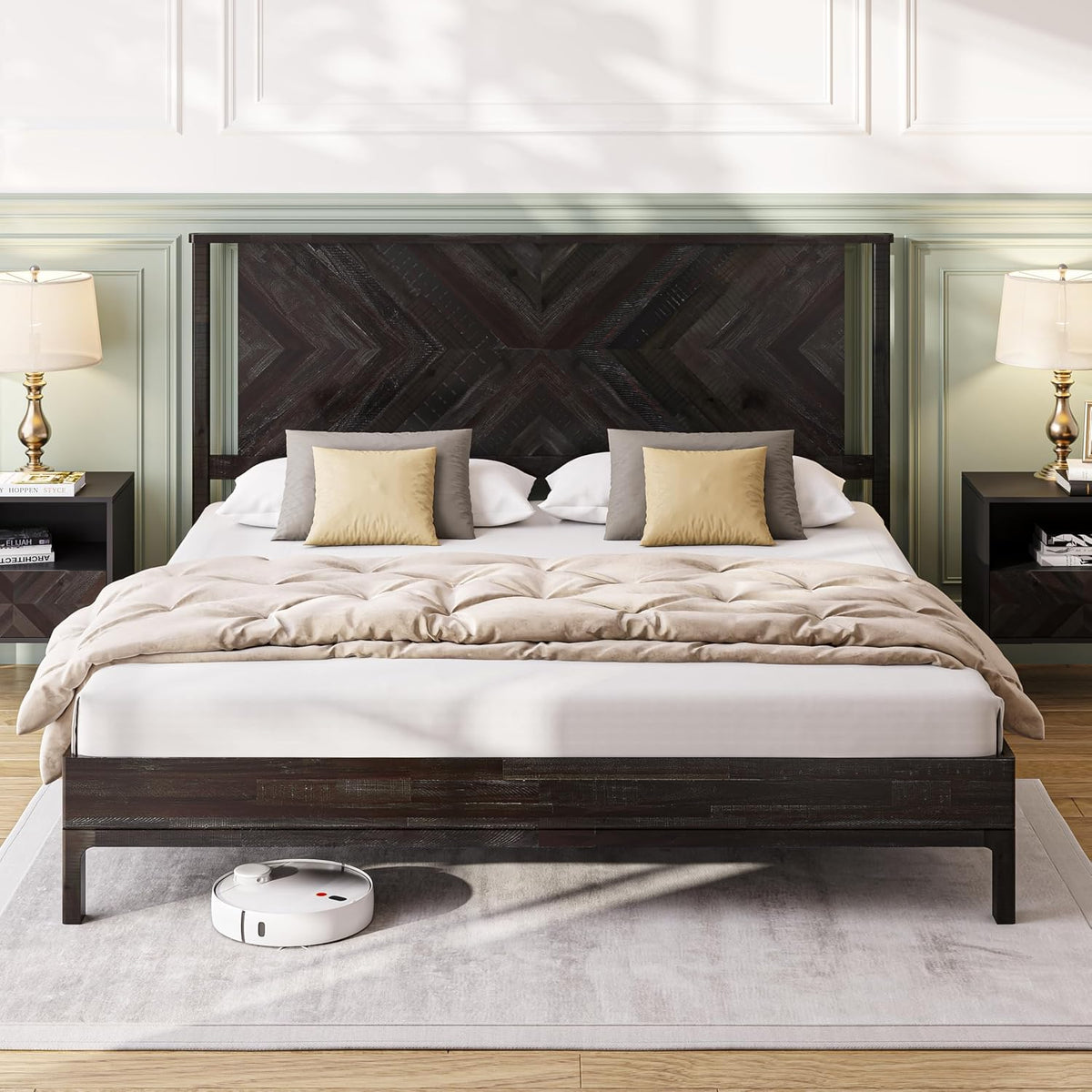 bme vivian 14 inch deluxe bed frame with, main product view