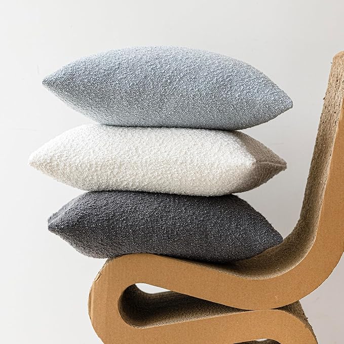Foindtower Set of 2, Decorative Textured Boucle Throw Pillow Covers Accent - Image 5