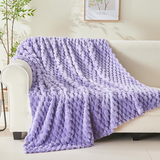 NEWCOSPLAY Super Soft Throw Blanket Lavender Premium Silky Flannel Fleece 3D - Image 8