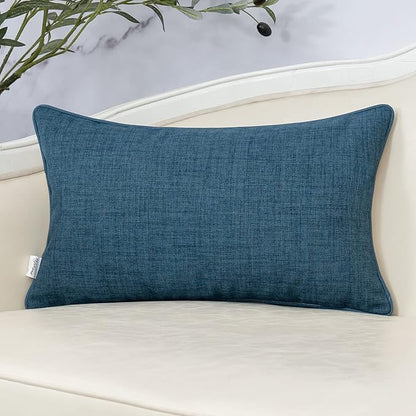 Yangest Patchwork Pillow Cover 12x20 Inch Luxury Cotton and Linen Cushion Cover - Image 2
