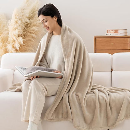 Luxury Fleece Warm Throw Blanket, Soft Lightweight Velvety Plush Throw - Image 3