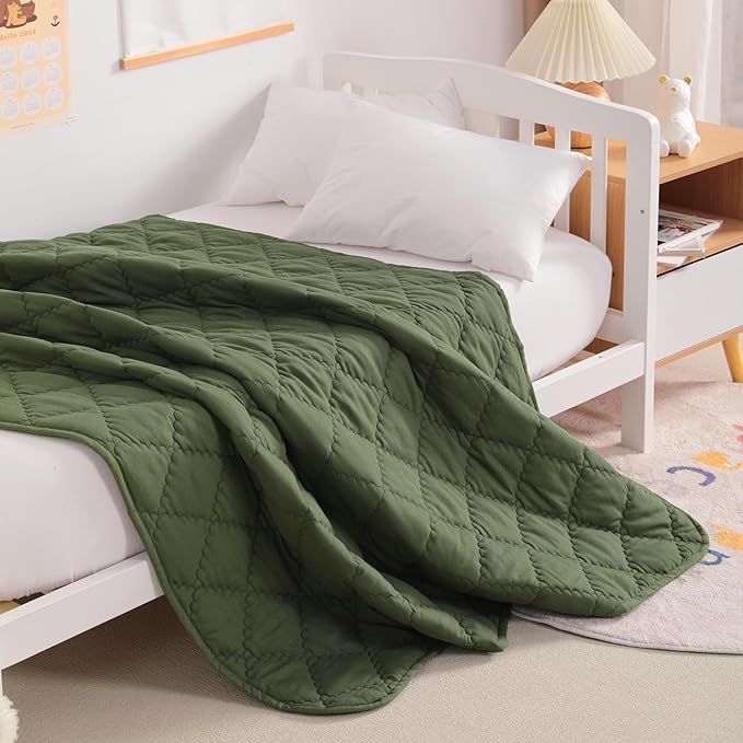NTBAY Down Alternative Toddler Comforter, Lightweight and Warm Solid Color Baby - Image 2