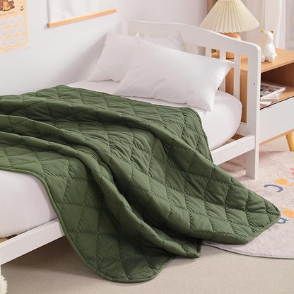 NTBAY Down Alternative Toddler Comforter, Lightweight and Warm Solid Color Baby - Image 2