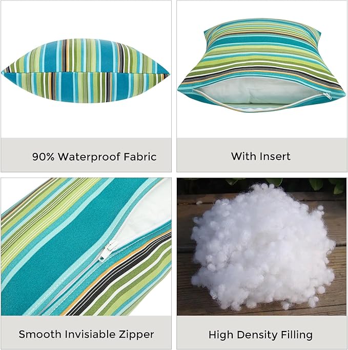 Outdoor Throw Pillows Water Resistant 18x18 inch, Decorative Throw Pillow - Image 4