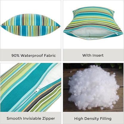 Outdoor Throw Pillows Water Resistant 18x18 inch, Decorative Throw Pillow - Image 4