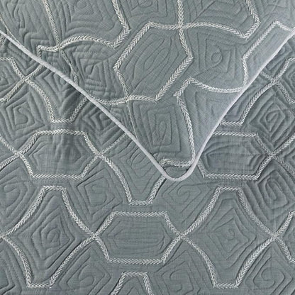 The HomeCentric King Queen Twin Grey Blue Bed Runner - Image 3