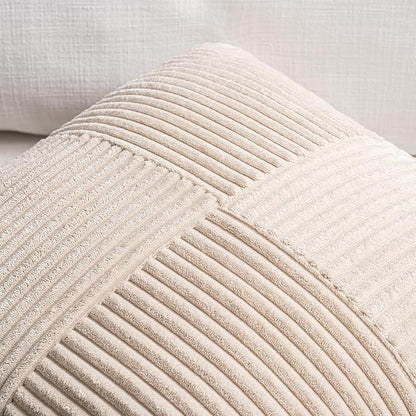 Fancy Homi 2 Packs Tan Decorative Throw Pillow Covers 22x22 Inch - Image 3