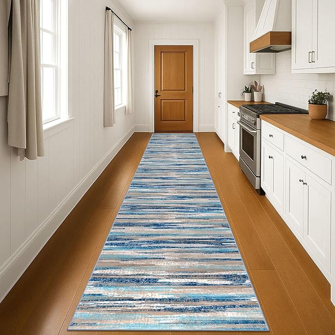 Modern Abstract Runner Rug 3x18 - Image 2
