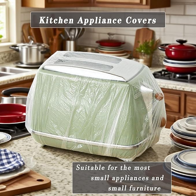 STAYWILD 60 PCS Clear Small Appliance Dust Covers, Disposable Kitchen Appliance - Image 4