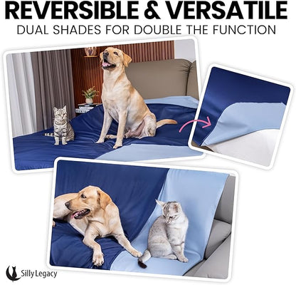 SILLY LEGACY Thin Reversible Waterproof Protective Bed Cover, - Image 3