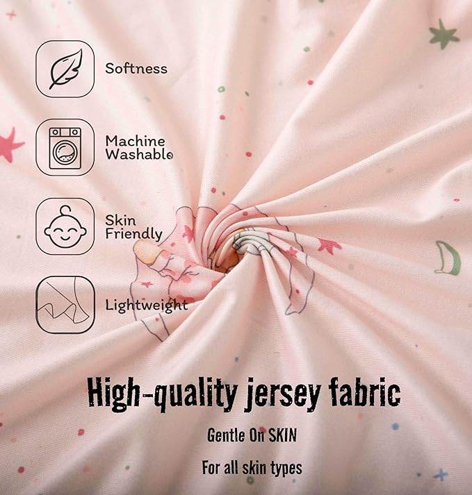 SDY Jersey Bassinet Sheets for Baby Girls, 32 "x 16 "x 4", 2 Pack, Super Soft - Image 4