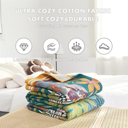 MSGKV Cotton Bed Blanket for Couch and Sofa Blankets for Living Room Bedroom - Image 5