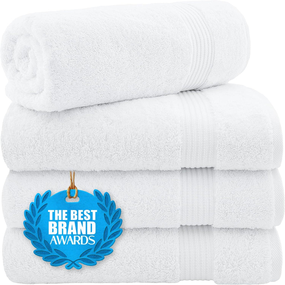 Cotton Paradise Turkish Bath Towels for Bathroom Soft XL 4 Piece Towel Set