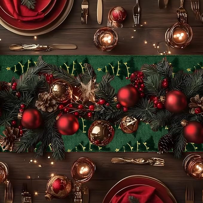 IVAPUPU Christmas Table Runner for Winter Holiday - Image 3