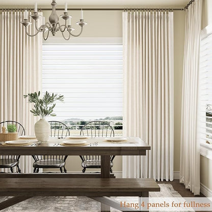 Pinch Pleated 90 Inch Curtains 2 Panels - Image 5