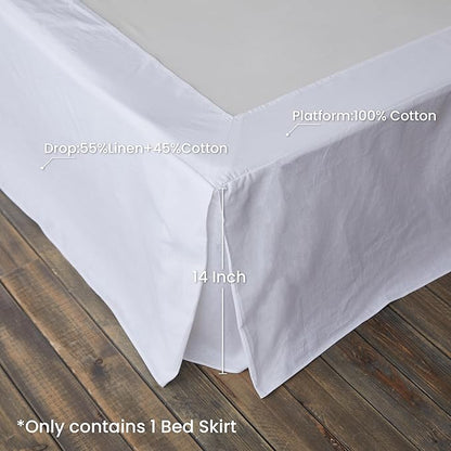 BISELINA French Linen Wrap Around Bed Skirt - Image 3