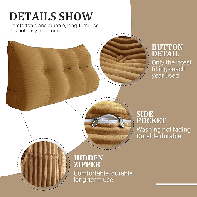 Wedge Headboard Pillow Dorm Room Reading Pillow Back Support - Image 2