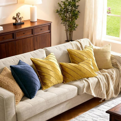 GIGIZAZA Decorative Velvet Pillow Covers 12x20, Living Room Square Cushion - Image 6