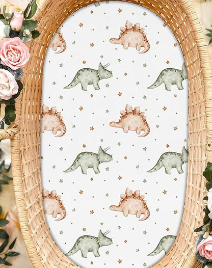 Bassinet Sheets for Baby Girls Boys 2 Pack, Fitted Baby Mattress Sheet for - Image 4