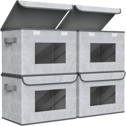 univivi fabric closet storage bins with lids for, main product view