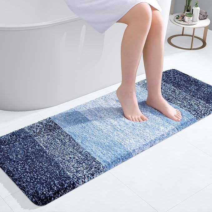 OLANLY Bathroom Runner Rugs 47x17, Extra Soft Absorbent Microfiber Bath Rugs by OLANLY