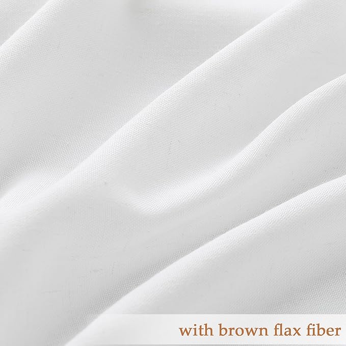 White Pinch Pleated Linen Curtains 96 Inches Long 2 Panels - Image 4