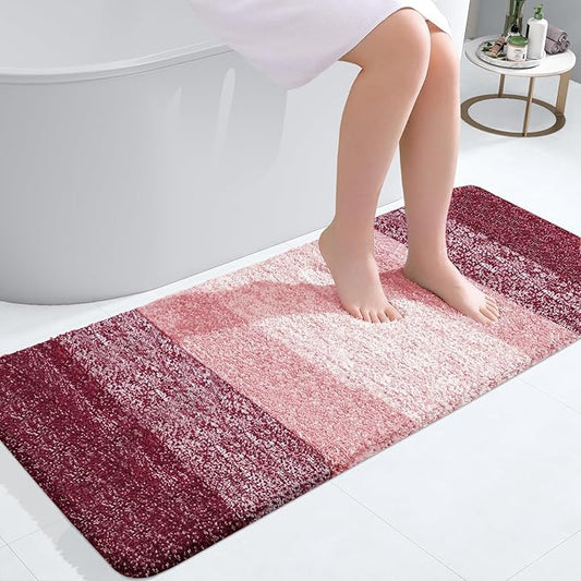 OLANLY Bathroom Runner Rugs 47x20, Extra Soft Absorbent Microfiber Bath Rugs by OLANLY