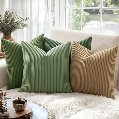 MIULEE Pack of 2 Pillow Covers Soft Soild Decorative Square Throw Pillow Covers - Image 3