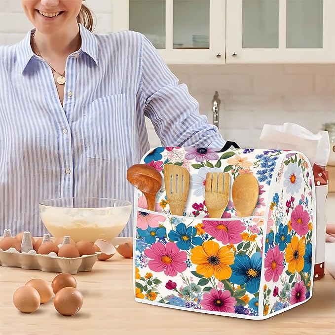 Mixer Dust Cover for 6-8 Qt Stand Mixer, Cloth Cover - Image 4