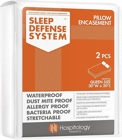 HOSPITOLOGY PRODUCTS Pillow Encasement- Zippered Bed Bug Dust Mite Proof by HOSPITOLOGY