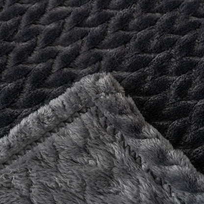 Oversized King Fleece Blanket 120x138 Inches, Seamless Soft Cozy 3D Jacquard - Image 7