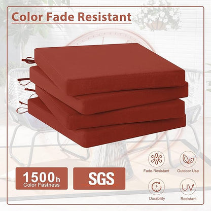 Favoyard Outdoor Chair Cushion Set of 4 Rainproof & Color Fade Resistant 19 x - Image 5