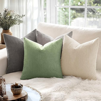 MIULEE Pack of 2 Pillow Covers Soft Soild Decorative Square Throw Pillow Covers - Image 2