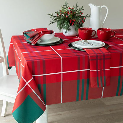 Benson Mills Heavyweight Yarn Dyed Engineered Woven Fabric Plaid Table Cloth - Image 5