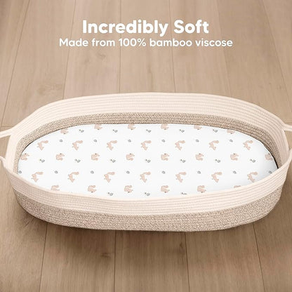 2-Pack Baby Bassinet Sheets Girl, Boy - Image 2
