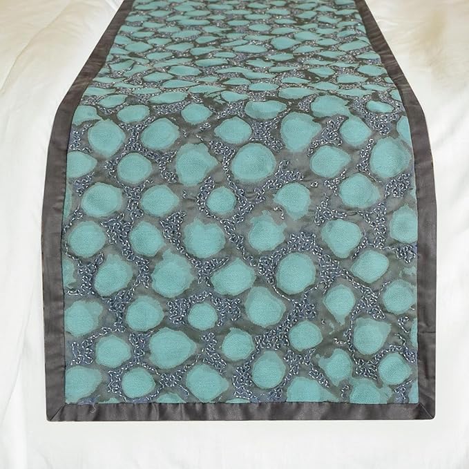The HomeCentric Blue Bed Runner - Image 4