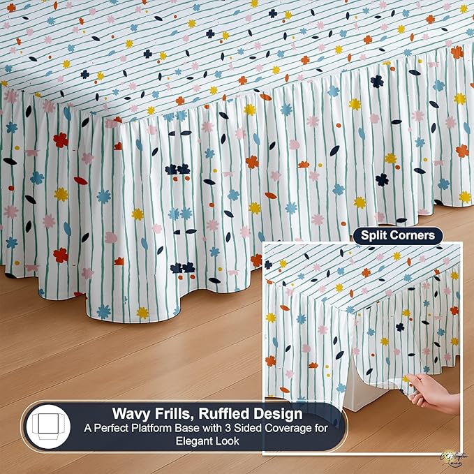Cottington Lane Ruffled Bed Skirt King Size - Image 7