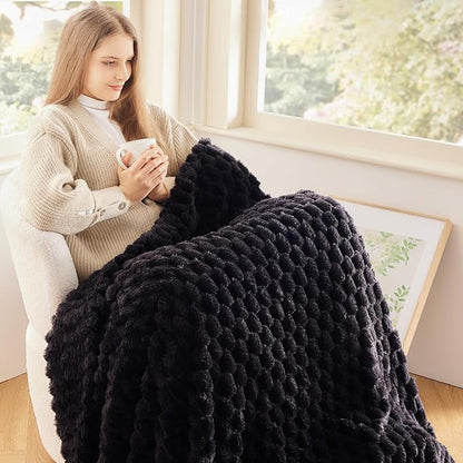 NEWCOSPLAY Super Soft Throw Blanket Black Premium Silky Flannel Fleece 3D - Image 2