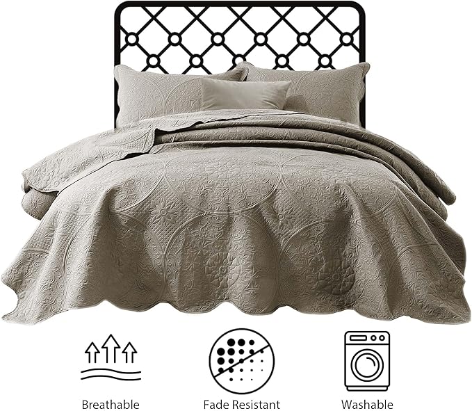 IR Imperial Rooms 8 Pack Quilt King Size Bedding - Image 5