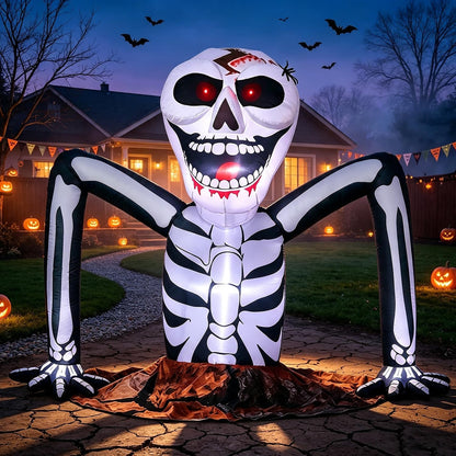 5 FT Halloween Inflatable Skeleton Rising from Ground Outdoor Decoration